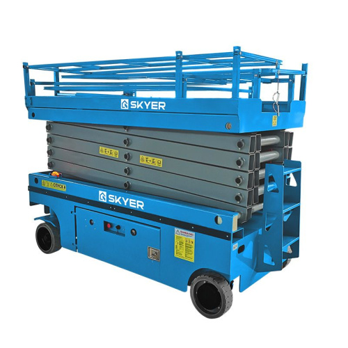 Самоходный ножничный подъемник с выдвижной платформой SKYER PL1625 по ценам производителя в Уфе с доставкой по всей России