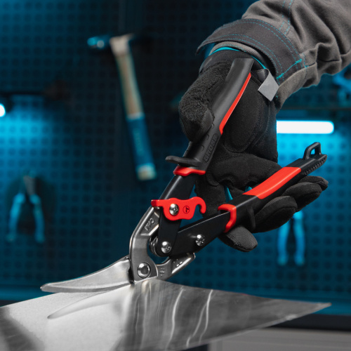 Ножницы по металлу "Piranha", 270 мм, прямой и левый проходной рез, сталь СrMo, двухкомпонентные рукоятки Gross по ценам производителя в Уфе с доставкой по всей России