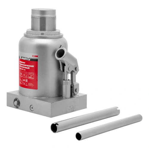 Домкрат гидравлический бутылочный, 30 т, h подъема 244-370 мм Matrix купить в Москве с доставкой по всей России | ProtosMarket.ru