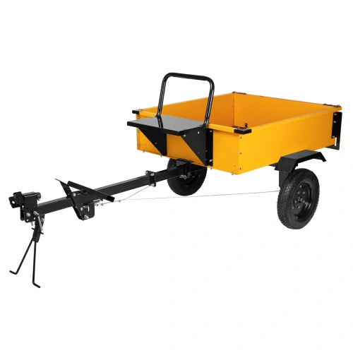 Прицеп для мотоблока TT-500, оцинк., груз. 500 кг, рег. сцепка, колеса 4.00-10, в упаковке Denzel по ценам производителя в Уфе с доставкой по всей России