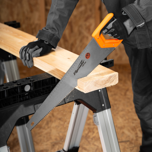 Ножовка по дереву, 500 мм, 7-8 TPI, зуб 2D, каленый зуб, двухкомпонентная рукоятка Sparta по ценам производителя в Уфе с доставкой по всей России