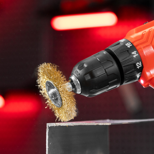 Набор щеток для дрели, 5 шт, 5 плоских 25-38-50-63-75 мм, со шпильками, металлические Matrix купить в Москве с доставкой по всей России | ProtosMarket.ru