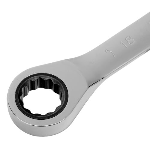 Ключ накидной трещоточный, 18 х 19 мм, CrV, зеркальный хром Matrix Professional по ценам производителя в Уфе с доставкой по всей России