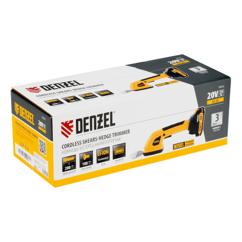 Ножницы-кусторез аккумуляторные GS-20, Li-Ion, 20 В Denzel по ценам производителя в Уфе с доставкой по всей России