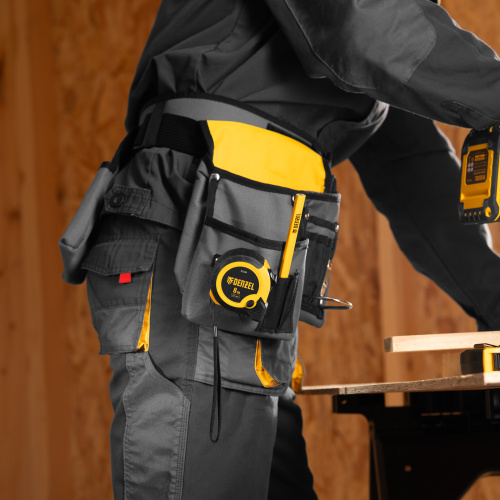 Рулетка 8м х 25мм, двухкомп. корпус, кнопка-пауза Denzel по ценам производителя в Уфе с доставкой по всей России