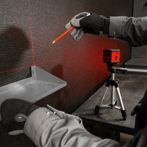 Лазерный уровень XQB RED Pro SET, 10 м, красный луч, батарейки, штатив MTX по ценам производителя в Уфе с доставкой по всей России
