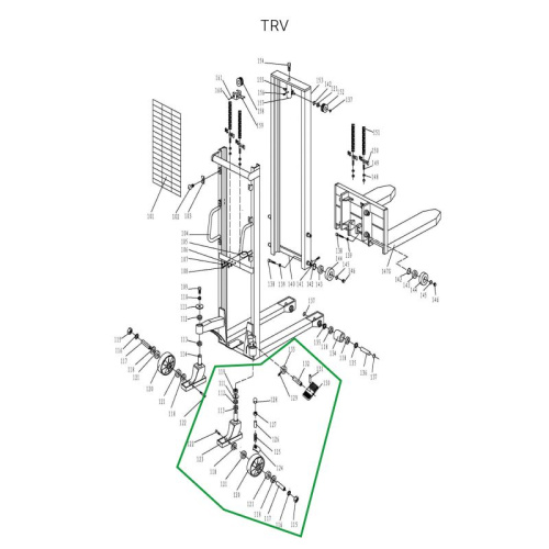 Колесная опора поворотная с тормозом в сборе для TRV по ценам производителя в Уфе с доставкой по всей России