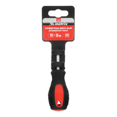 Отвертка Anti-Slip, PH1 х 38 мм, CrV, двухкомпонентная рукоятка Matrix по ценам производителя в Уфе с доставкой по всей России