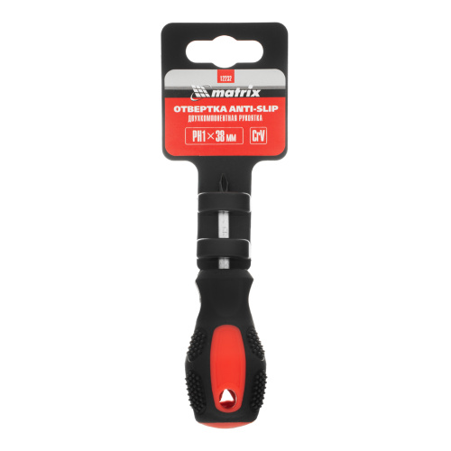 Отвертка Anti-Slip, PH1 х 38 мм, CrV, двухкомпонентная рукоятка Matrix по ценам производителя в Уфе с доставкой по всей России