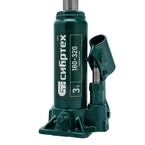 Домкрат гидравлический бутылочный, 3 т, 180-320 мм Сибртех по ценам производителя в Уфе с доставкой по всей России