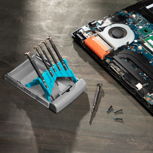 Набор отверток для точной механики, CrMo, металлические обрезиненные рукоятки, 6 шт, бокс трансформер Gross по ценам производителя в Уфе с доставкой по всей России