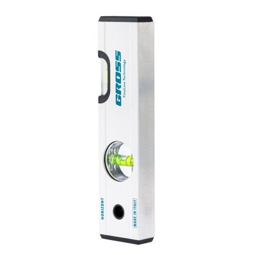 Уровень алюминиевый, 200 мм, фрезерованный, 2 глазка, магнитный Gross по ценам производителя в Уфе с доставкой по всей России