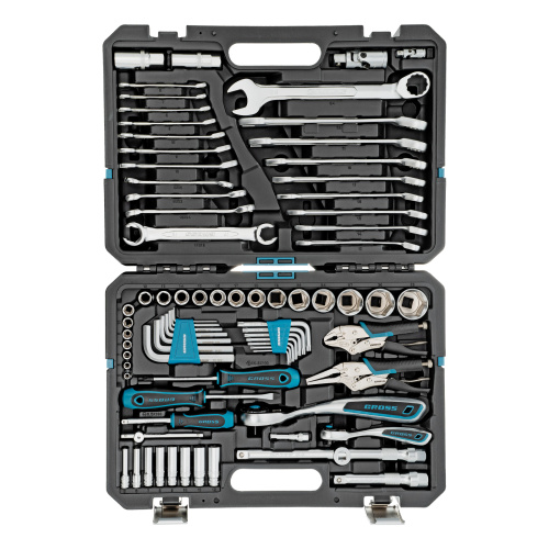 Набор инструментов, 1/4", 1/2", CrV, 120 зубьев, 78 предметов Gross по ценам производителя в Уфе с доставкой по всей России