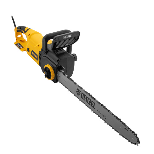 Пила цепная электрическая EDS-2200, 2.2 кВт,продольная, шина 45 см, шаг 3/8, паз 1.3 мм, 62 звена Denzel по ценам производителя в Уфе с доставкой по всей России