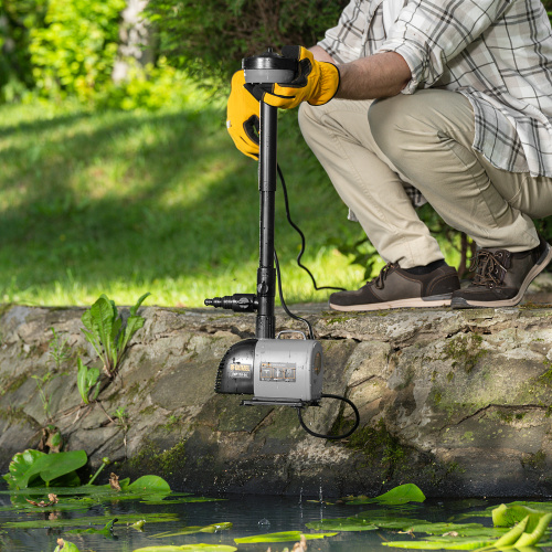 Насос фонтанный FNP110-34, 112 Вт, подъем 3,4 м, 3400 л/ч, колокольчик/каскад/гейзер Denzel по ценам производителя в Уфе с доставкой по всей России