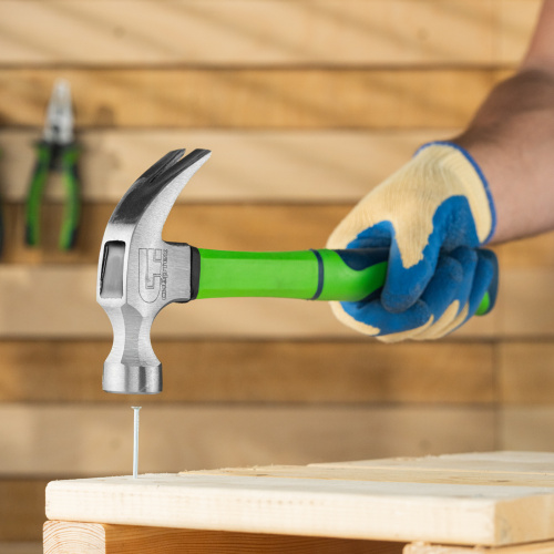 Молоток-гвоздодер, 450 г, фибергласовая обрезиненная рукоятка Сибртех купить в Москве с доставкой по всей России | ProtosMarket.ru