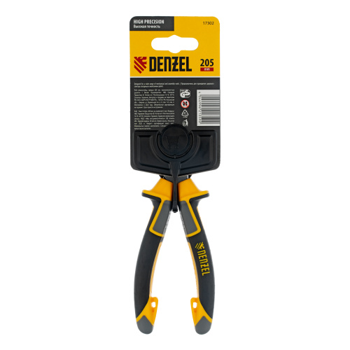 Длинногубцы прямые 205 мм, трехкомпонентные рукоятки Denzel по ценам производителя в Уфе с доставкой по всей России