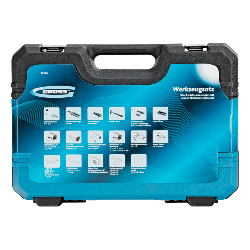 Набор инструментов, 1/4", 1/2", CrV, 120 зубьев, 76 предметов Gross по ценам производителя в Уфе с доставкой по всей России