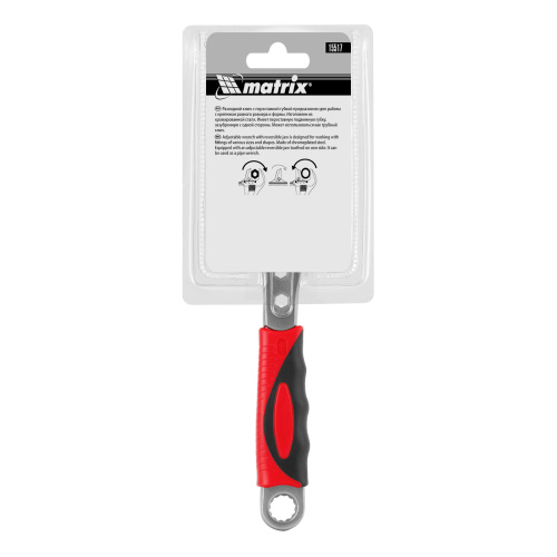 Ключ разводной, 200 мм, переставная губка, двухкомпонентная рукоятка Matrix по ценам производителя в Уфе с доставкой по всей России