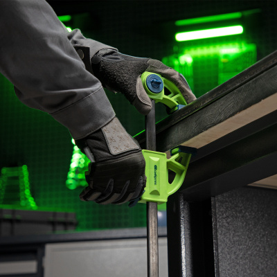 Струбцина F-образная, быстрозажимная, 450 х 70 х 660 мм, пластиковый корпус, фиксатор, двухкомпонентная рукоятка Сибртех по ценам производителя в Уфе с доставкой по всей России