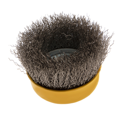 Щетка для УШМ, 75 мм, "Чашка", витая нержавеющая проволока 0.3 мм, М14 Denzel по ценам производителя в Уфе с доставкой по всей России