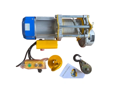 Лебедка электрическая  500/1000кг  50/25м с канатом 220В алюминиевый корпус TOR KCD (TSA) купить в Москве с доставкой по всей России | ProtosMarket.ru