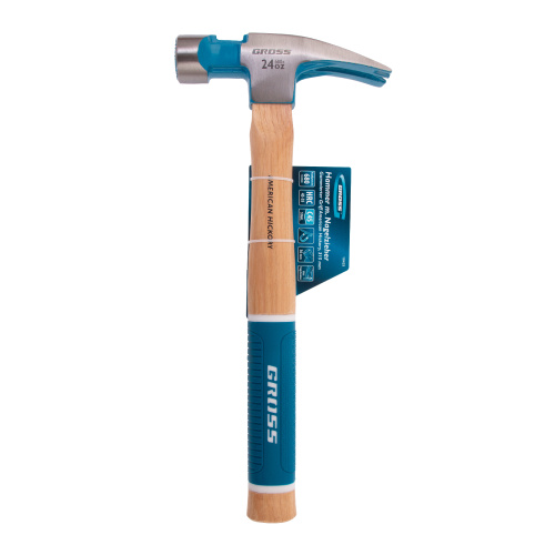 Молоток-гвоздодер, 680 г, угол 75, магнит, обрезиненная рукоятка AMERICAN HICKORY GROSS по ценам производителя в Уфе с доставкой по всей России