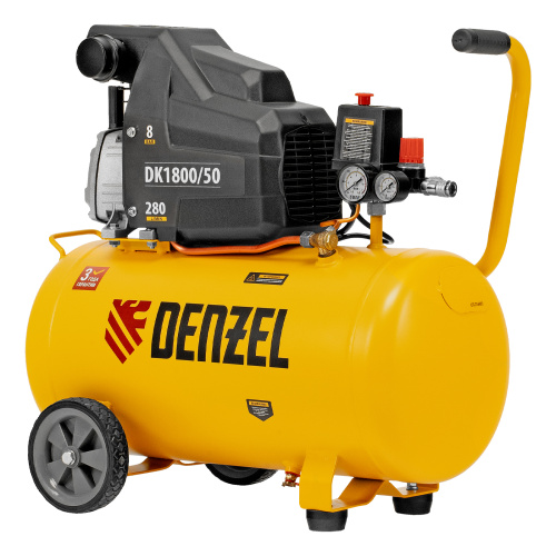 Компрессор воздушный DK1800/50, Х-PRO 1.8 кВт, 280л/мин, 50л Denzel по ценам производителя в Уфе с доставкой по всей России