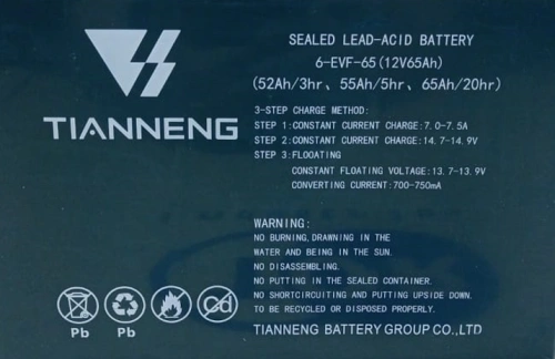 Аккумулятор свинцово-кислотный герм. (GEL) 12В/65Ач (20Hr) 223х135х177 для тележек WPT15-2 по ценам производителя в Уфе с доставкой по всей России