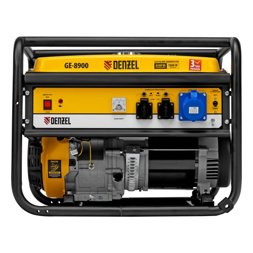 Генератор бензиновый GE 8900, 8.5 кВт, 220 В/50 Гц, 25 л, ручной старт Denzel по ценам производителя в Уфе с доставкой по всей России