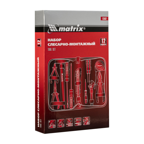 Набор инструментов бытовой, 12 предметов Matrix по ценам производителя в Уфе с доставкой по всей России