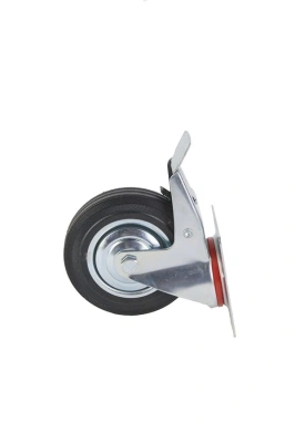 Колесо поворотное резина SCb 63 160 мм с тормозом (F) по ценам производителя в Уфе с доставкой по всей России