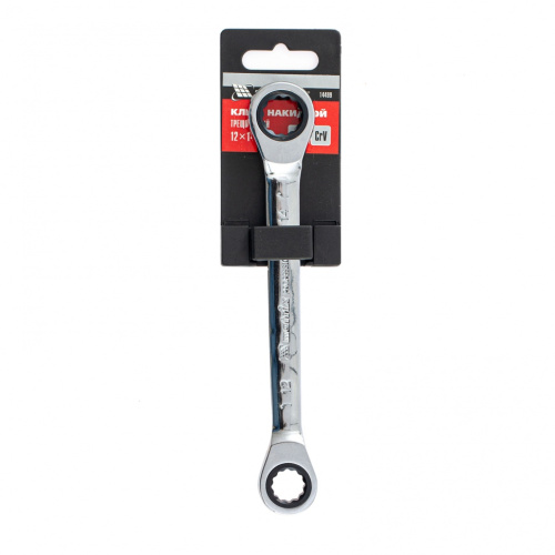 Ключ накидной трещоточный, 12 х 14мм, CrV, зеркальный хром Matrix по ценам производителя в Уфе с доставкой по всей России