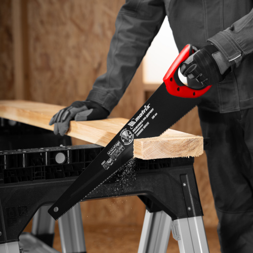 Ножовка по дереву, 500 мм, 7-8 TPI, зуб-3D, каленый зуб, тефлоновое покрытие полотна, двухкомпонентная рукоятка Matrix по ценам производителя в Уфе с доставкой по всей России