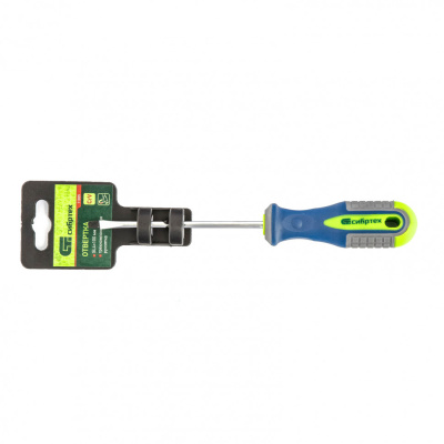 Отвертка, SL4 х 100 мм, CrV, трехкомпонентная рукоятка Сибртех по ценам производителя в Уфе с доставкой по всей России