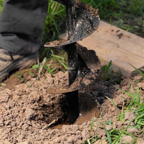 Шнек для грунта ER-150, диаметр 150 мм, длина 800 мм,соединение 20 мм, съемный нож Denzel по ценам производителя в Уфе с доставкой по всей России