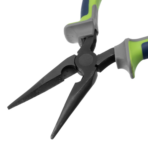 Длинногубцы прямые 180 мм, фосфатирование, трехкомпонентные рукоятки Сибртех по ценам производителя в Уфе с доставкой по всей России