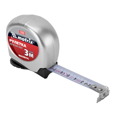 Рулетка Magnetic,3 м х 16 мм,магнитный зацеп Matrix по ценам производителя в Уфе с доставкой по всей России