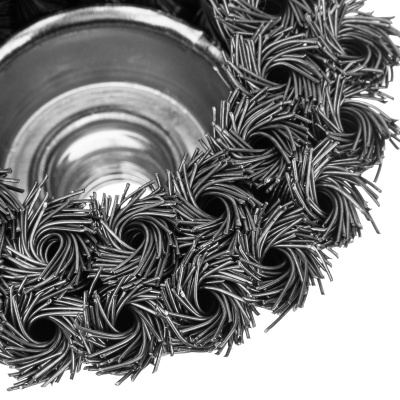 Щетка для УШМ, 75 мм, М14, "чашка", двухрядная, крученая проволока 0.5 мм Matrix по ценам производителя в Уфе с доставкой по всей России