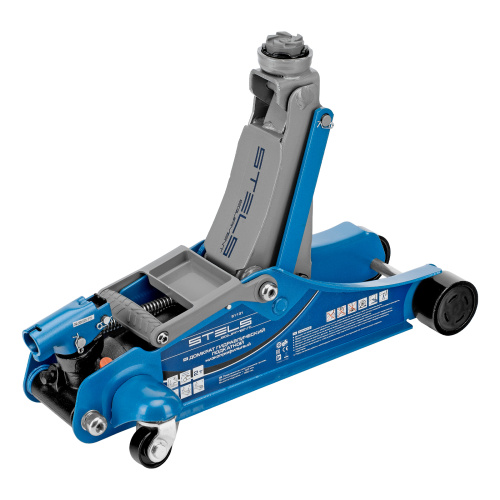 Домкрат гидравлический подкатной, поворотная рукоятка, 2 т, Low Profile, 100-350 мм Stels по ценам производителя в Уфе с доставкой по всей России