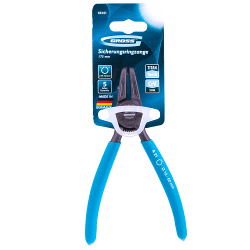 Съемник, 165 мм, для внешних стопорных колец (19-60 мм) изогнутые губки (разжим) Gross по ценам производителя в Уфе с доставкой по всей России