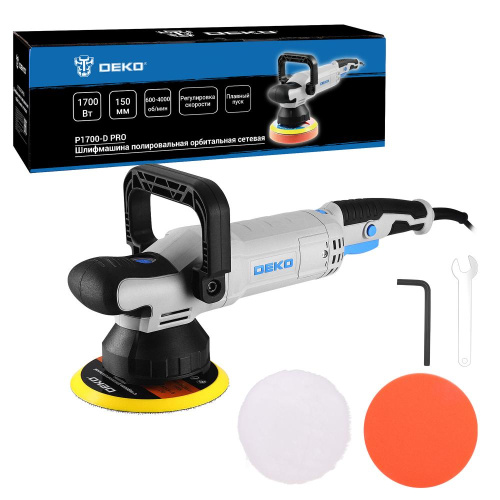 Шлифмашина полировальная орбитальная сетевая DEKO P1700-D PRO, 150мм, 1700 Вт по ценам производителя в Уфе с доставкой по всей России