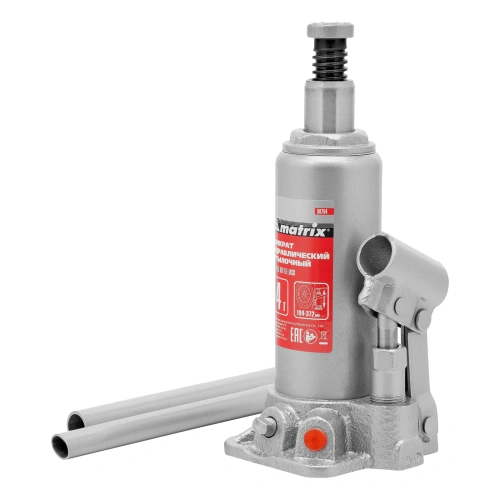 Домкрат гидравлический бутылочный, 4 т, высота подъема 194-372 мм, в пластиковый кейсе Matrix по ценам производителя в Уфе с доставкой по всей России