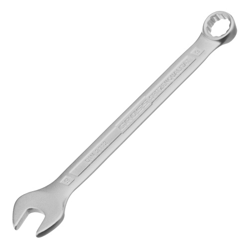 Ключ комбинированный 9 мм, CrV, холодный штамп Gross по ценам производителя в Уфе с доставкой по всей России