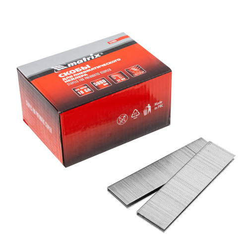 Скобы для пневматического степлера 18GA, 1.25 х 1 мм длина 32 мм ширина 5,7 мм, 5000 шт Matrix по ценам производителя в Уфе с доставкой по всей России