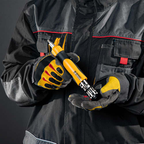 Отвертка реверсивная, механизм SmartPush 12 шт, S2 Denzel по ценам производителя в Уфе с доставкой по всей России