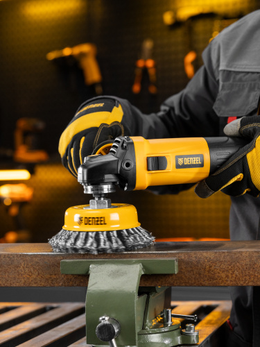 Щетка для УШМ, 125 мм, "Чашка", крученая нержавеющая проволока 0.5 мм, М14 Denzel по ценам производителя в Уфе с доставкой по всей России