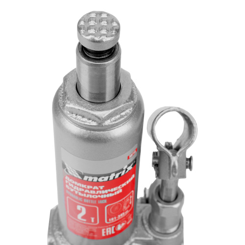 Домкрат гидравлический бутылочный, 2 т, высота подъема 181-345 мм Matrix по ценам производителя в Уфе с доставкой по всей России