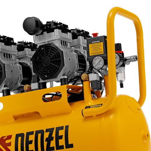 Компрессор безмасляный, малошумный DLS 1500/50, 1500 ВТ, 2x750, 50 л, 260 л/мин Denzel по ценам производителя в Уфе с доставкой по всей России