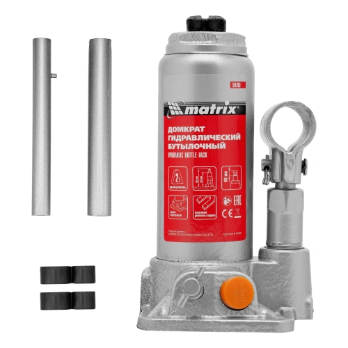 Домкрат гидравлический бутылочный, 2 т, h подъема 158-308 мм Matrix по ценам производителя в Уфе с доставкой по всей России